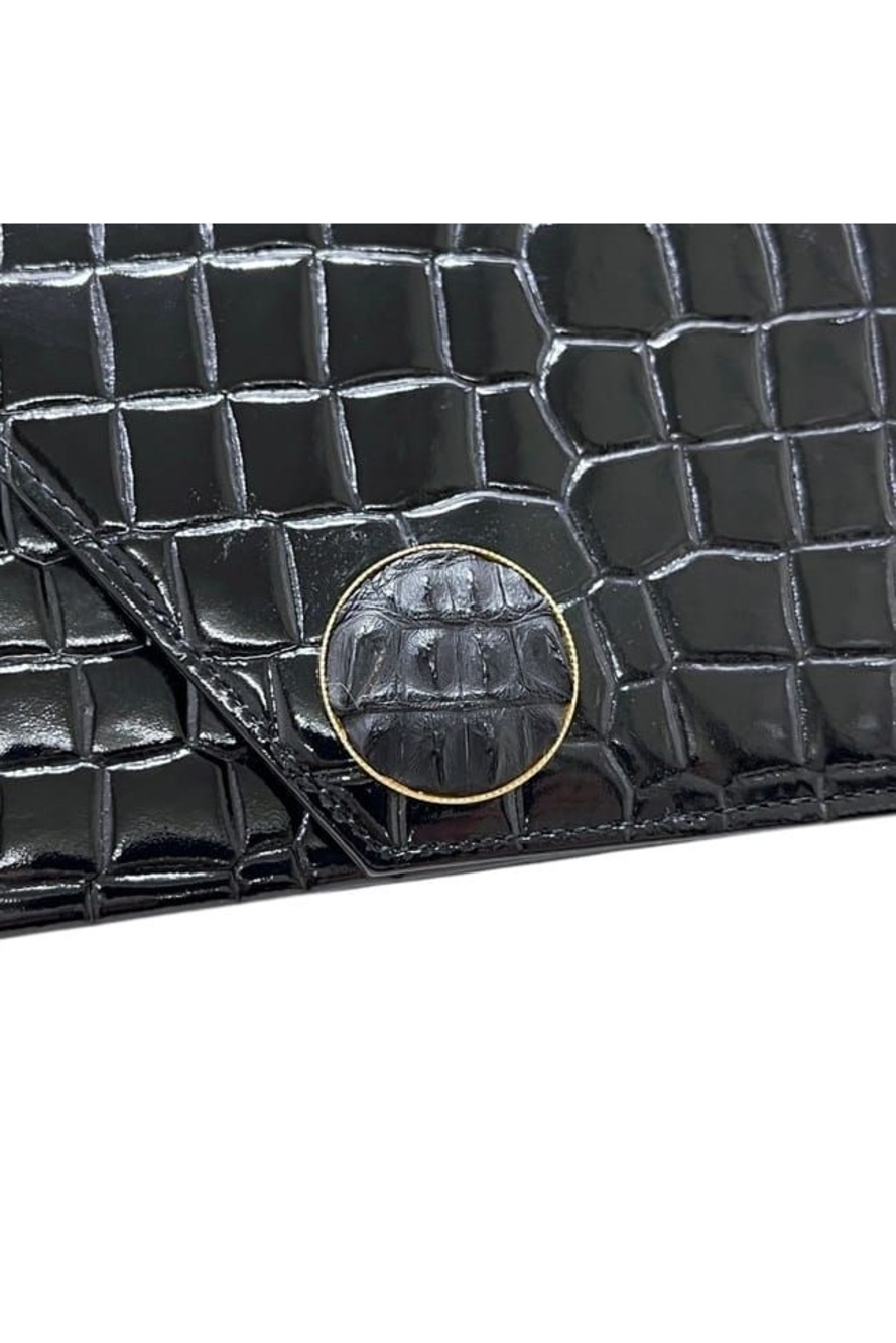 Saint Laurent Clutch Handbag Croco Black - Picture 8 of 10